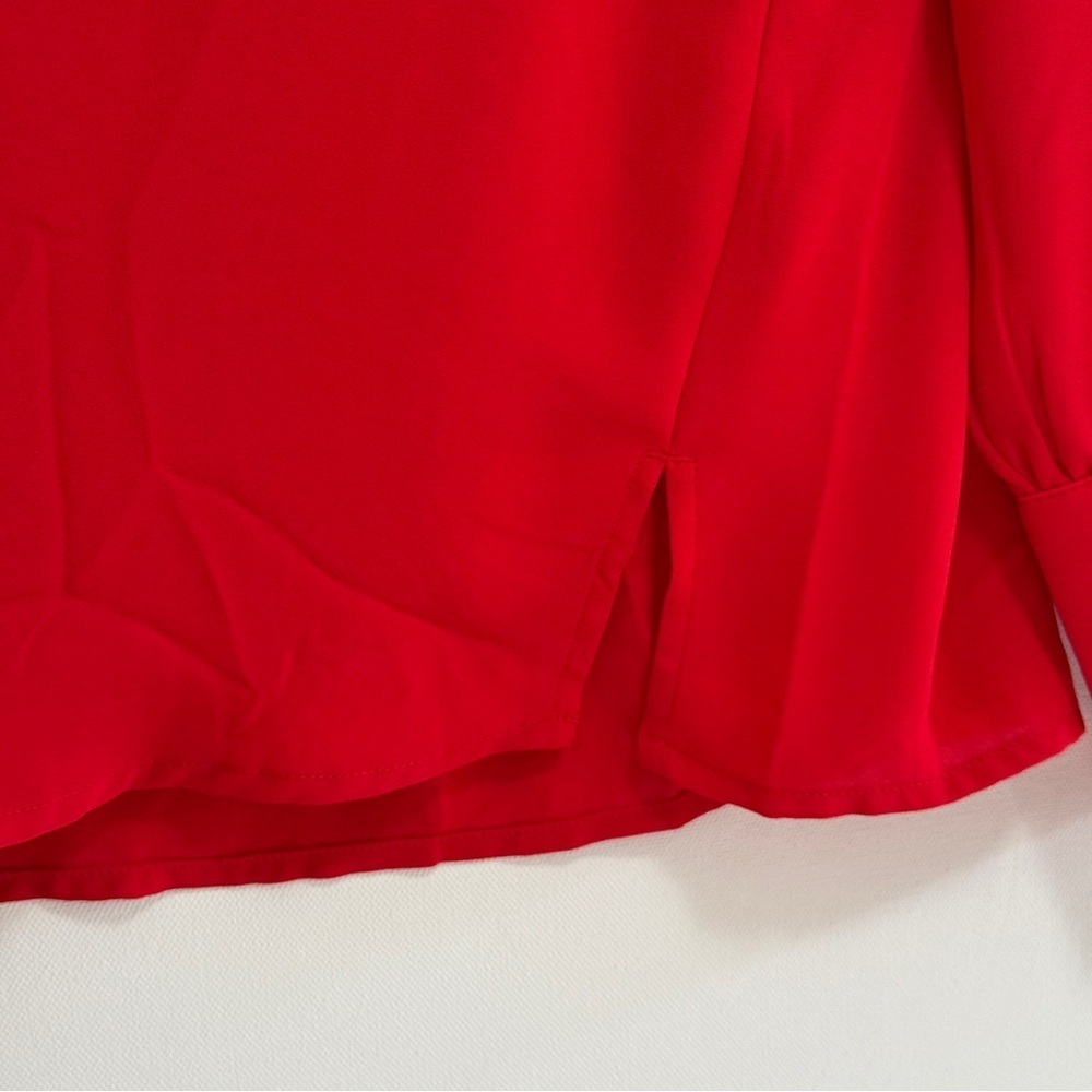 Loft Collared Button Down Shirt Corazon Red Small - image 4